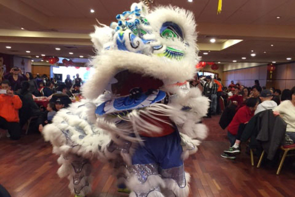 Chinese dragon at Lunar New Year party